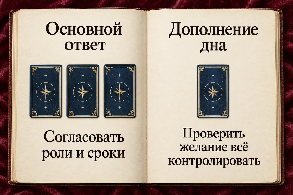 Пример двух записей: согласовать роли и сроки; отдельно проверить желание всё контролировать
