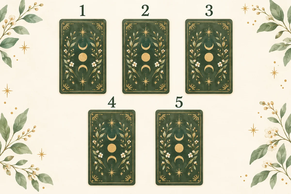 Схема пяти карт: верхний ряд 1, 2, 3; нижний ряд 4 и 5
