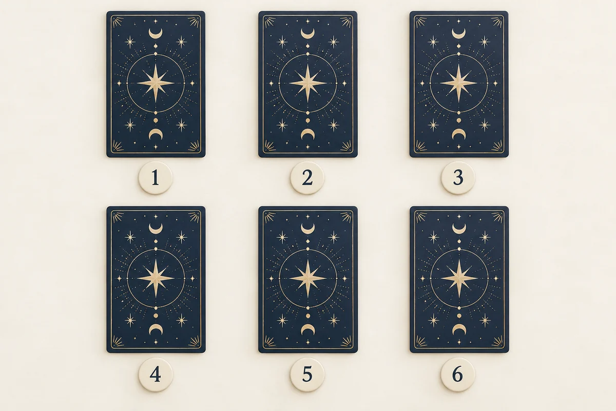 Схема шести позиций: верхний ряд 1, 2, 3; нижний ряд 4, 5, 6