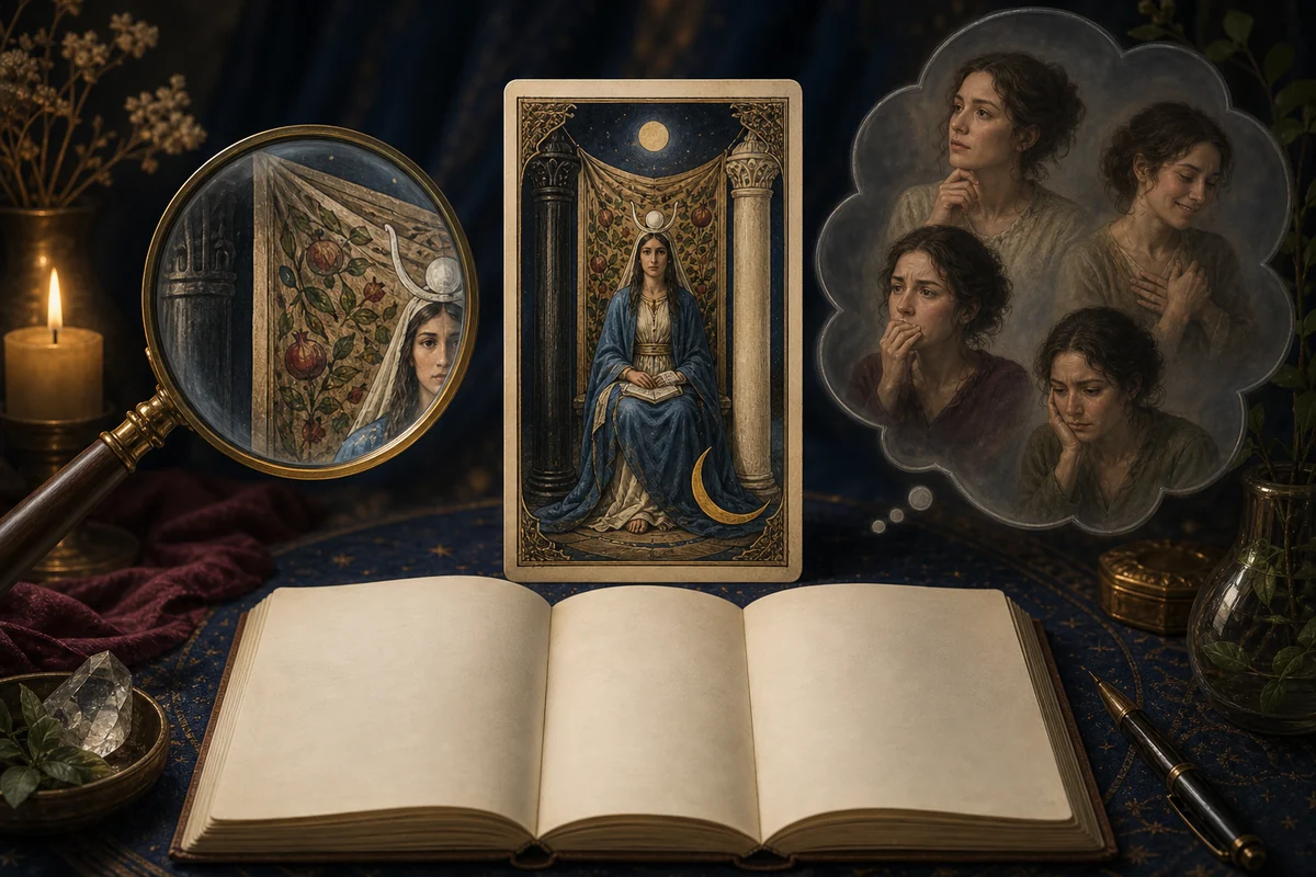 Карта Таро, рассмотренная через детали изображения и разные личные реакции