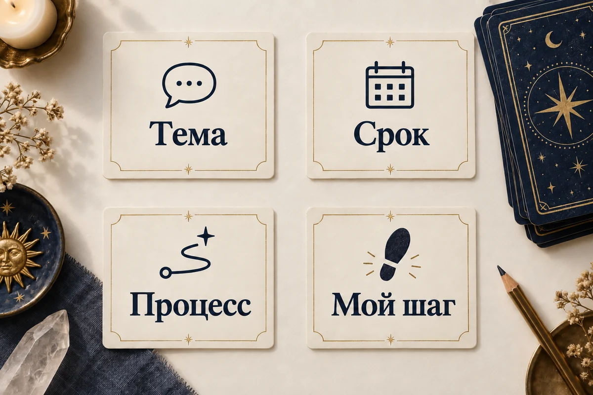Четыре части вопроса: тема, срок, процесс и мой шаг
