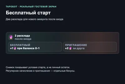 Что доступно бесплатно в Таро-боте и как использовать первые два расклада