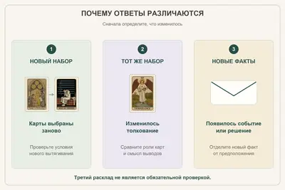 Почему Таро даёт разные ответы на один вопрос: 7 причин и что делать