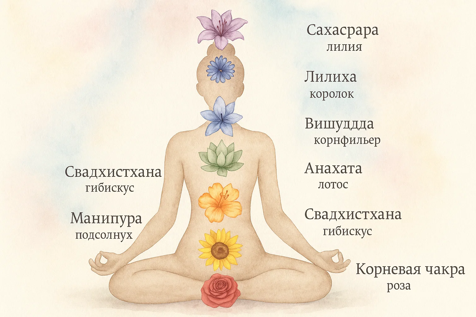 Чакры и цветы