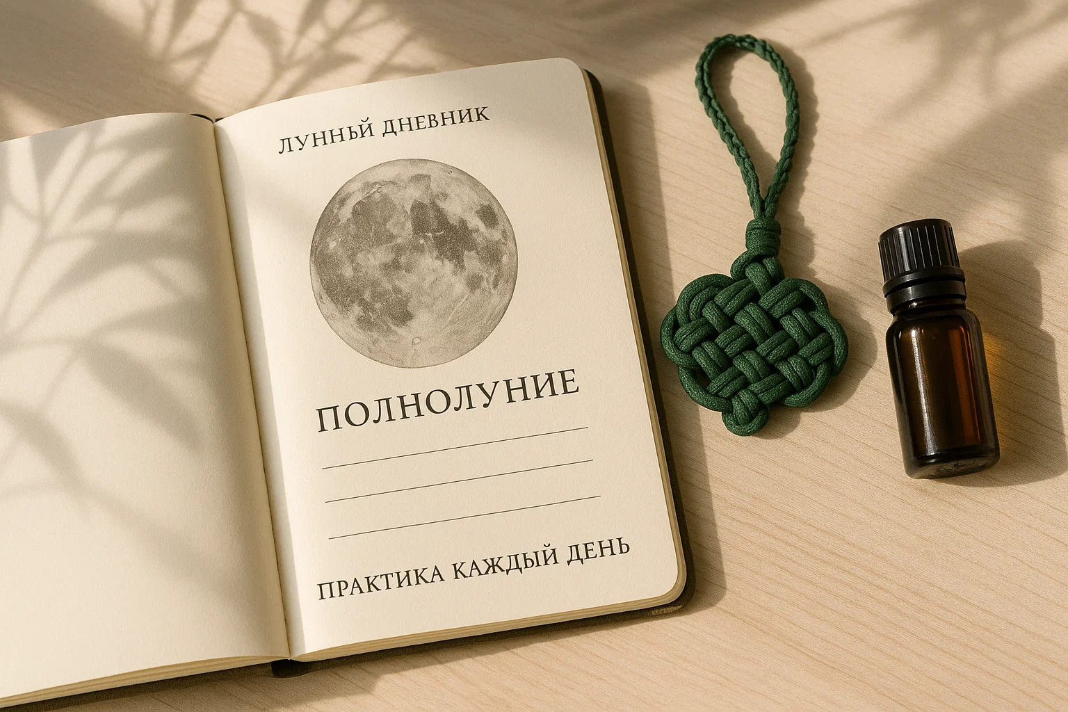 Лунный дневник рядом с узелком
