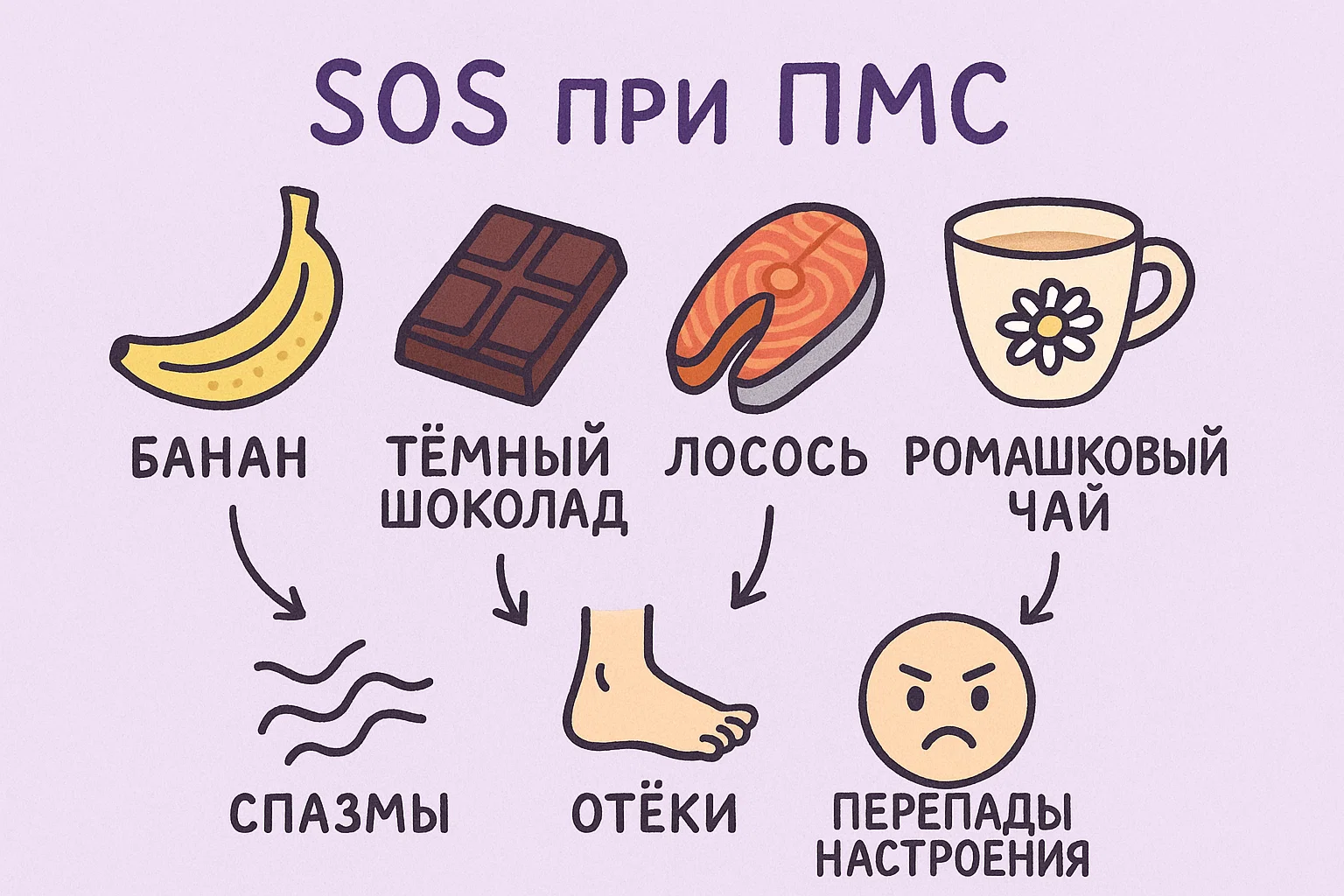 Инфографика: комплекс растяжки и релиза для ПМС