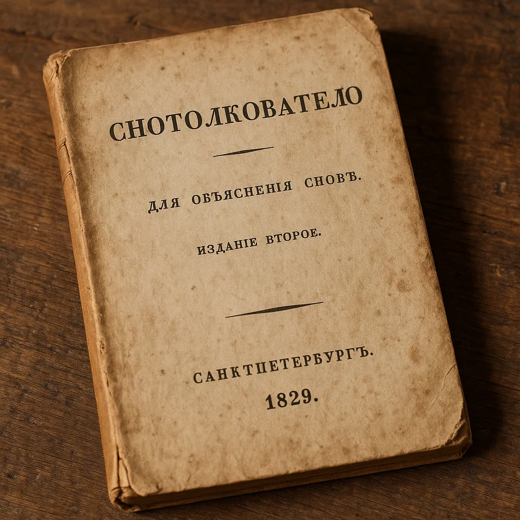 Обложка сонника Снотолкователь 1829 года