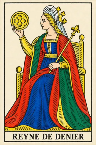 Королева Монет — карта Марсельского Таро